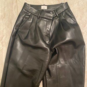 Aritzia Wilfred Effortless Pants in Black Vegan Leather 6